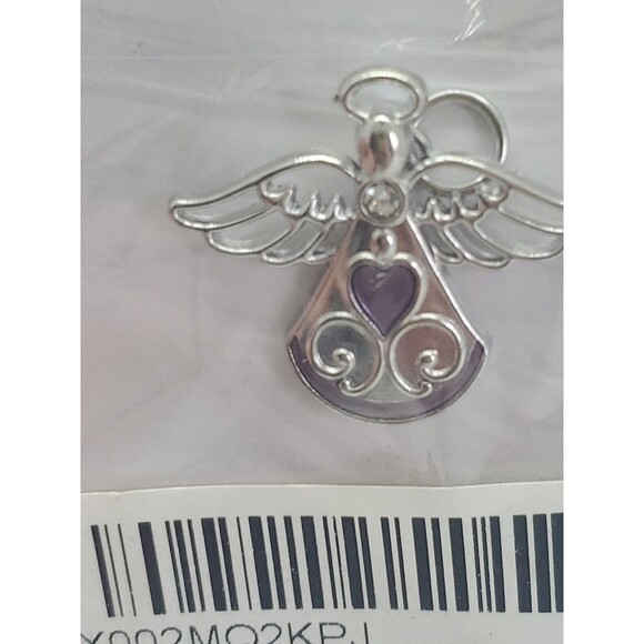 Ganz Get Well Angel Pin/Necklace Pendant Talisman Filigree Wings  Silver Tone - Picture 3 of 6